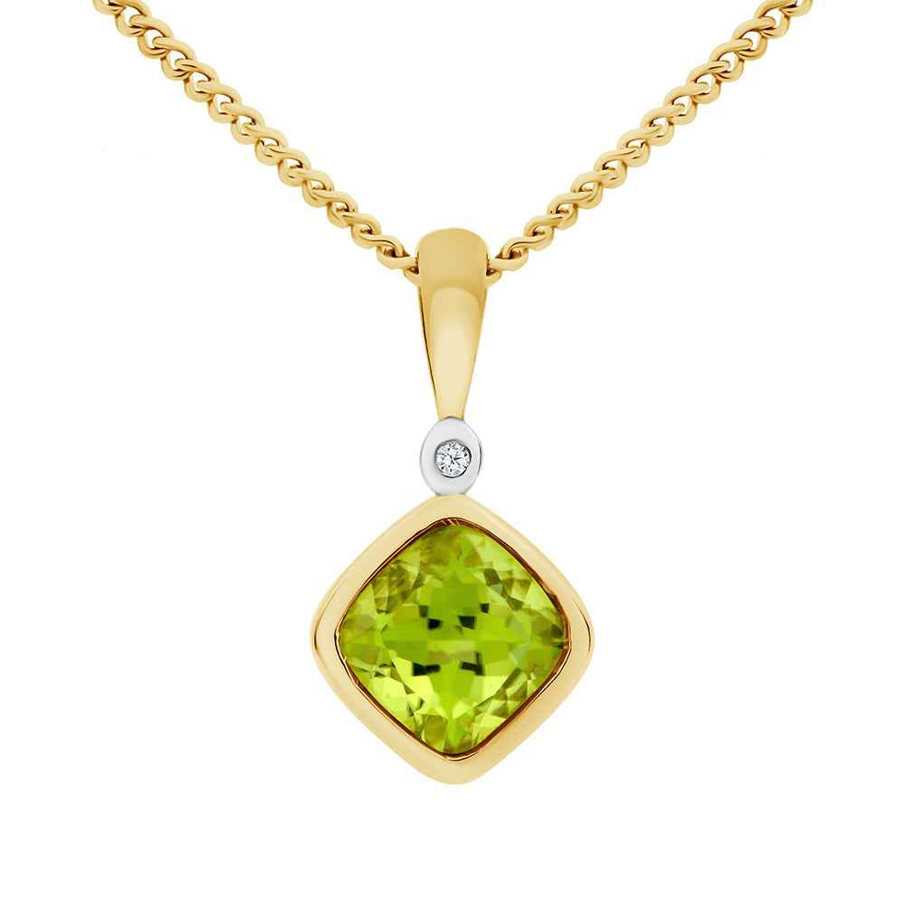 Peridot & Diamond Pendant