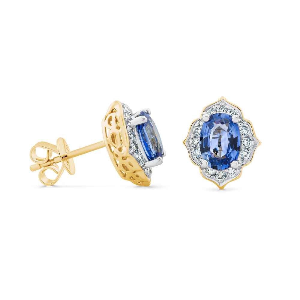 Ceylon Sapphire Earrings