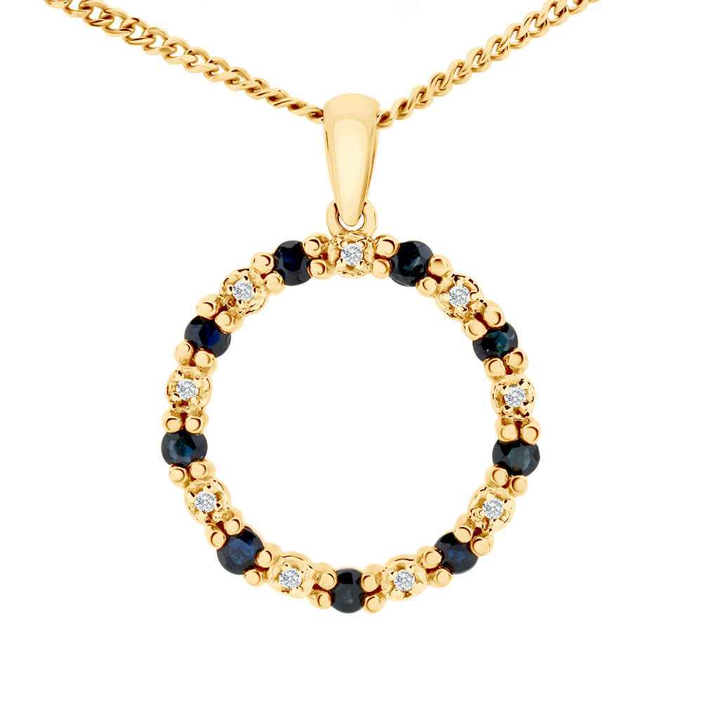 Sapphire & Diamond Pendant