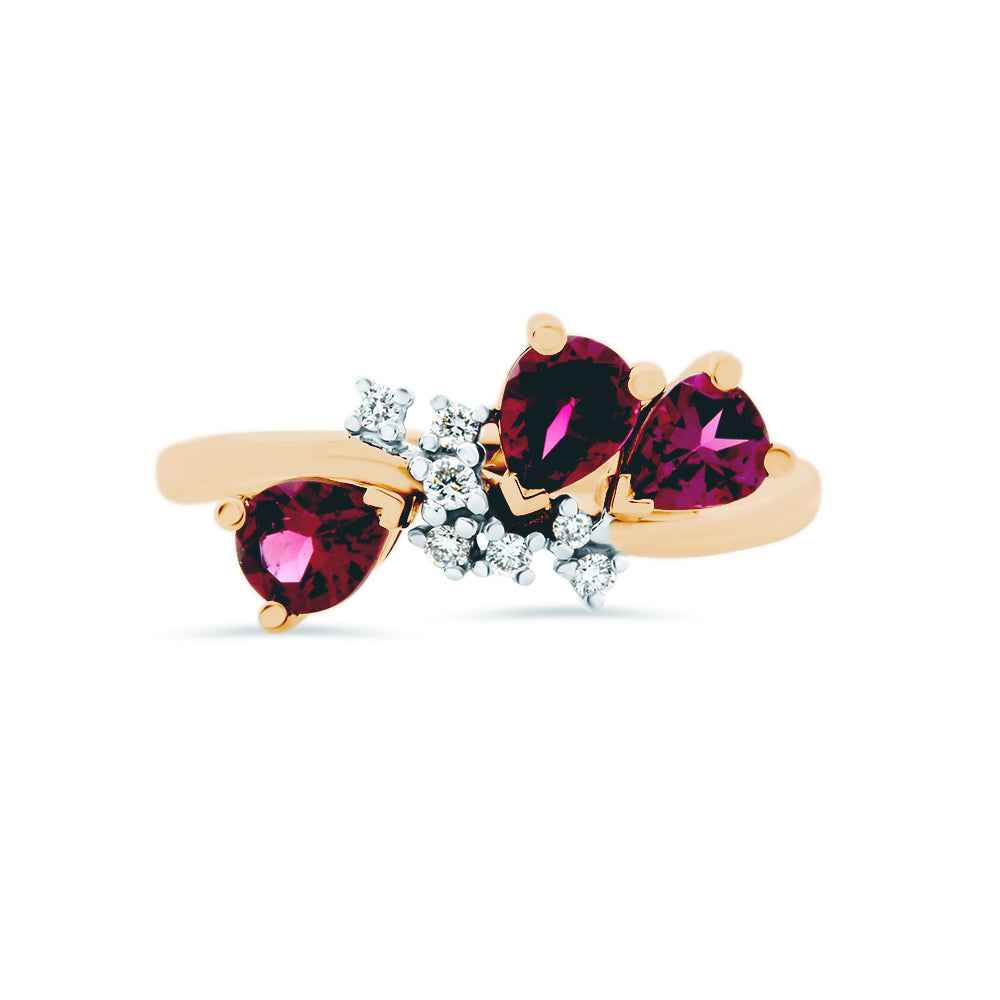 Rhodolite Garnet & Diamond Ring