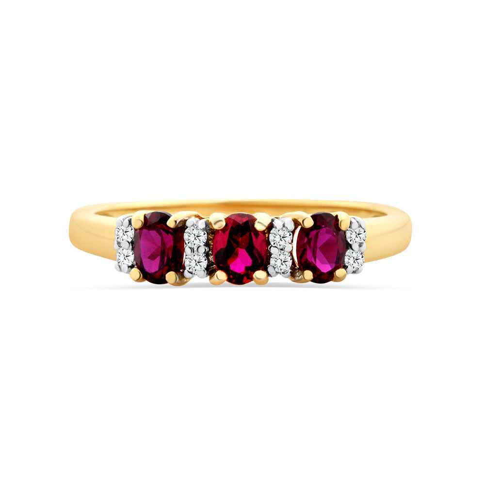 Created Ruby & Diamond Ring