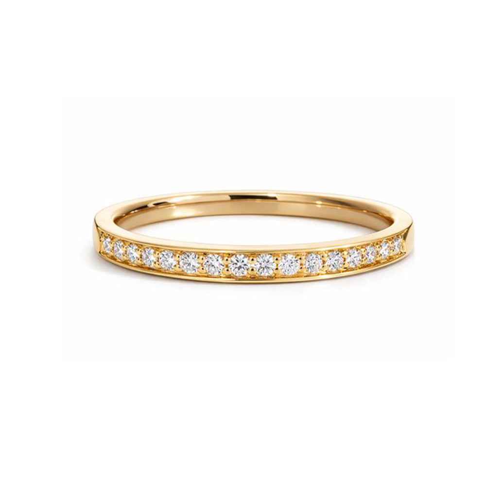 Bead Set Band 0.12ct TDW - Yellow Gold