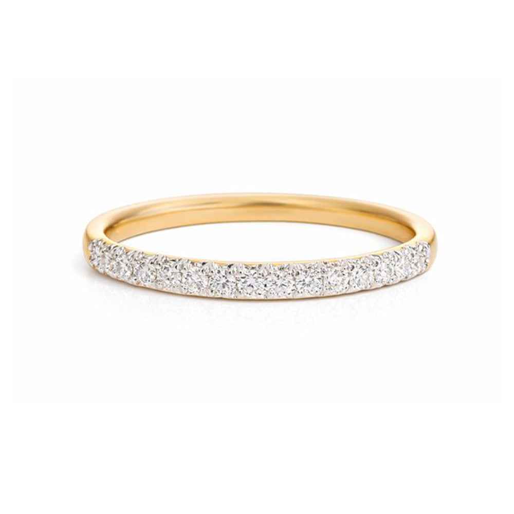 Claw Set Wedder 0.15ct - Yellow Gold with Rhodium