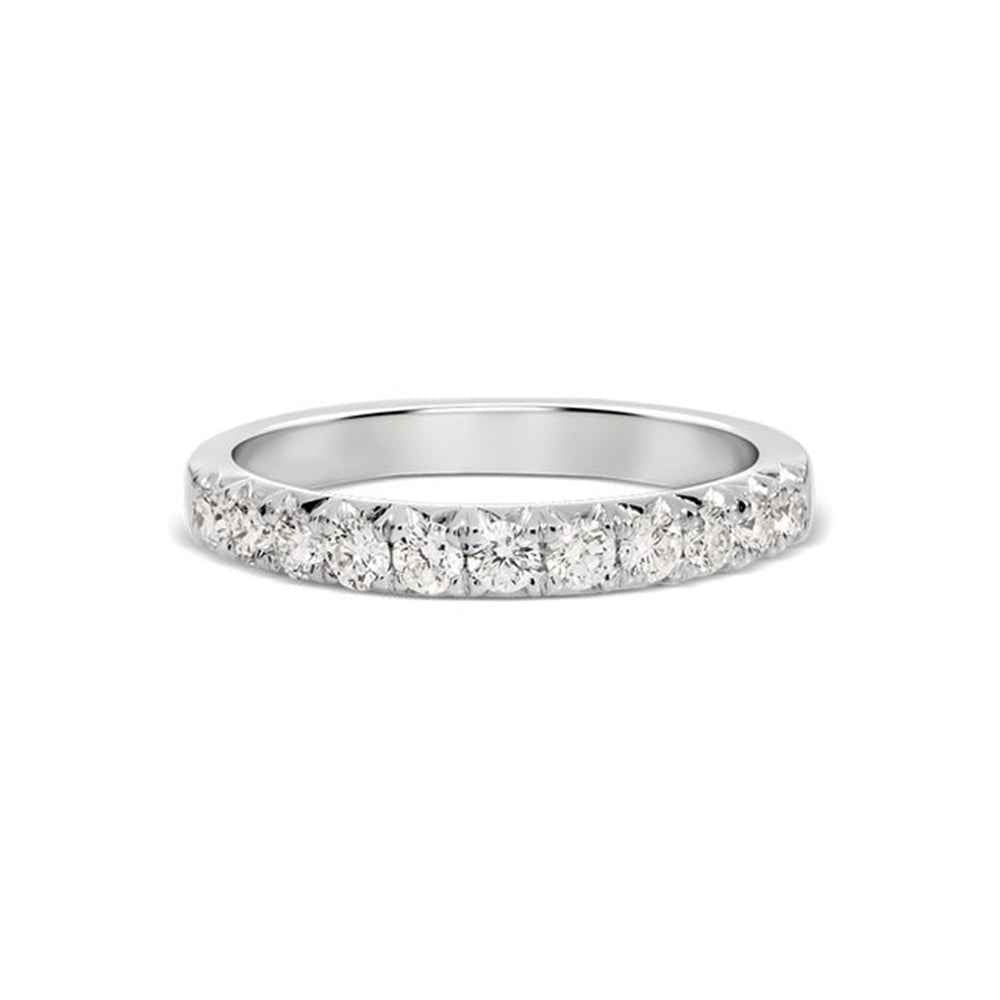 Claw Set Band 0.51ct TDW - White Gold