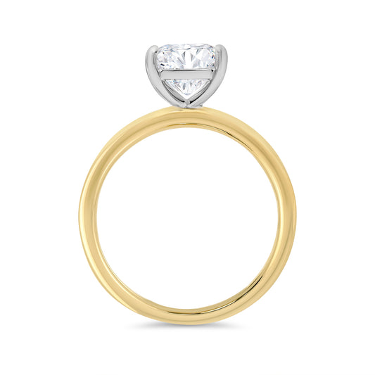 Cushion Cut Lab Grown Solitaire Ring