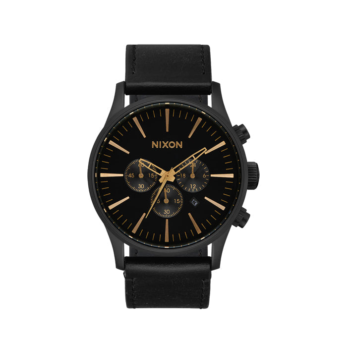 Nixon Sentry Chrono Black/Gold Watch A405 3088-00 – Watsons