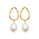 Bobbi Grace- Synthetic Pearl Stud Earrings