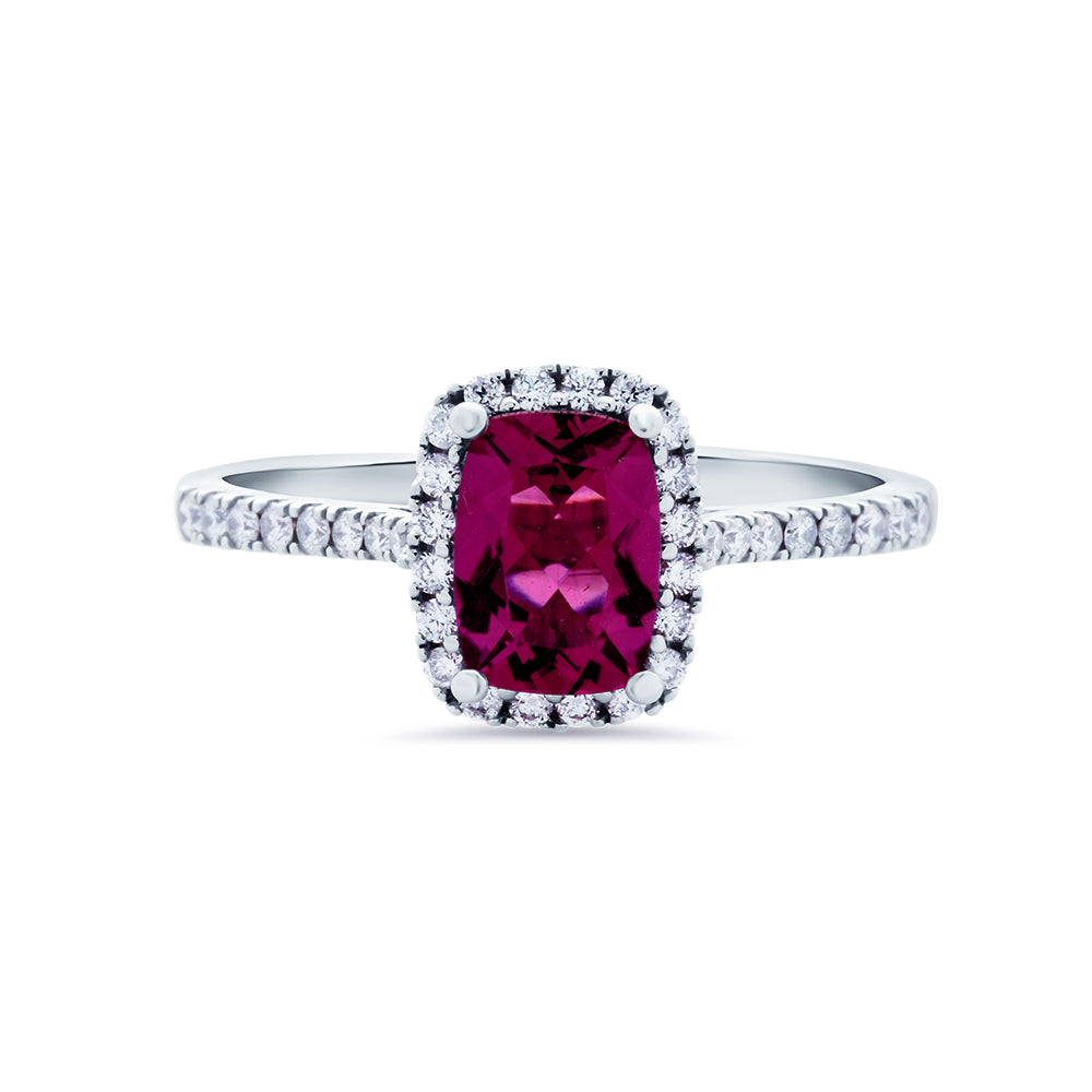 Pink Tourmaline & Diamond Ring