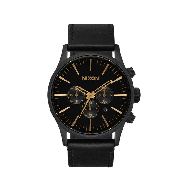 Nixon Sentry Chrono Black/Gold Watch - A405 3088-00