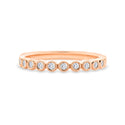 Rose Gold Bezel Set Diamond Ring