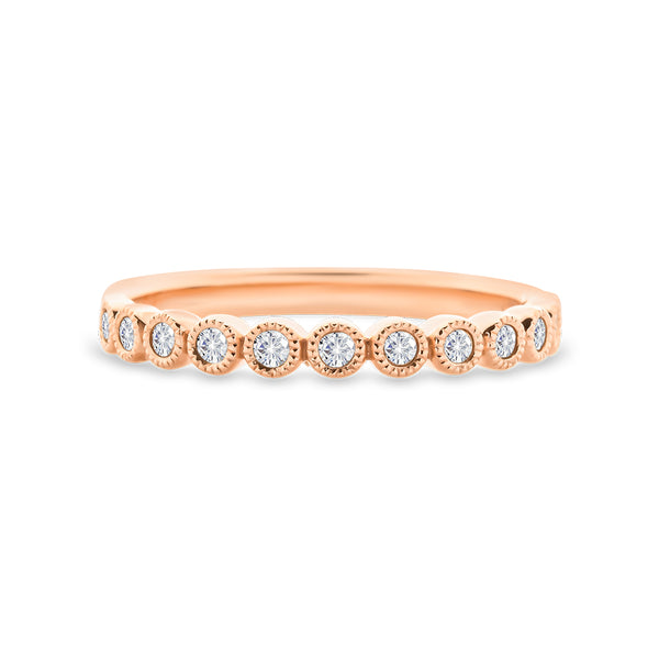 Rose Gold Bezel Set Diamond Ring