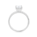 Radiant Cut Lab Grown Diamond Solitaire with Shoulder Diamonds 1.75ct