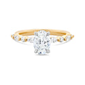 Lab Grown Oval Solitaire With Fancy Shoulder Stones 1.40CT TDW