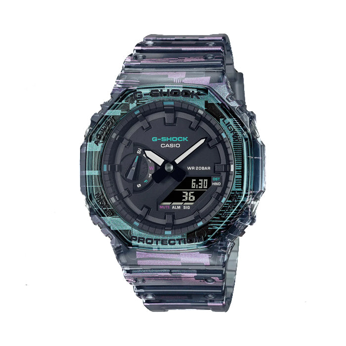 G-Shock Duo Chrono Carbon Core Casioak Digital Glitch Watch - GA2100NN-1A