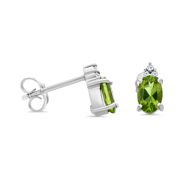 Peridot & Diamond Earrings