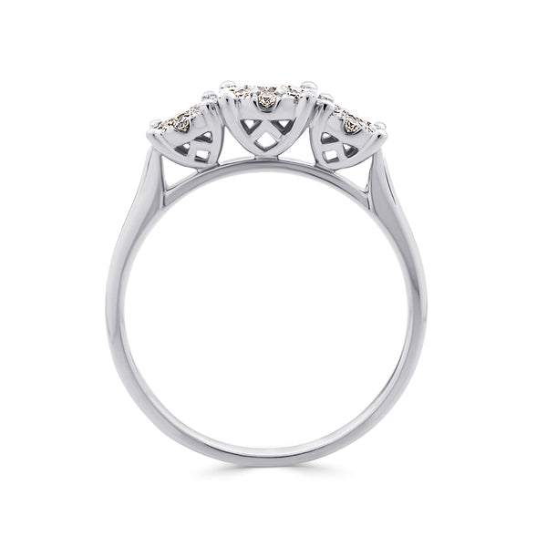 Trilogy Cluster Diamond Ring