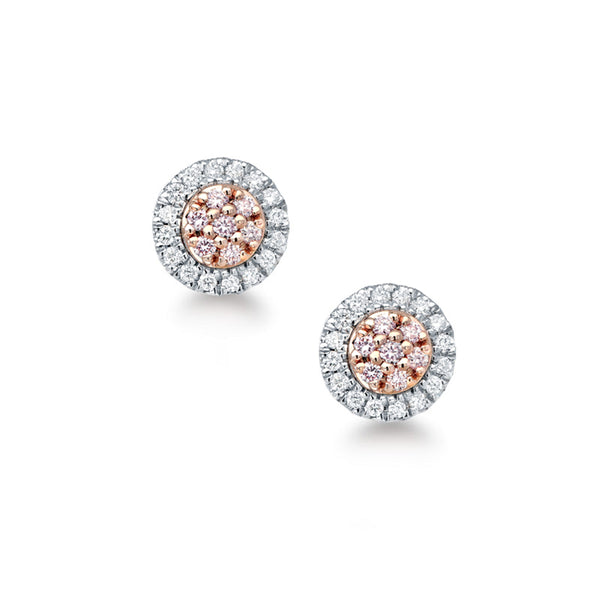 Blush 'Eloise' Pink Australian Argyle Diamond Earrings