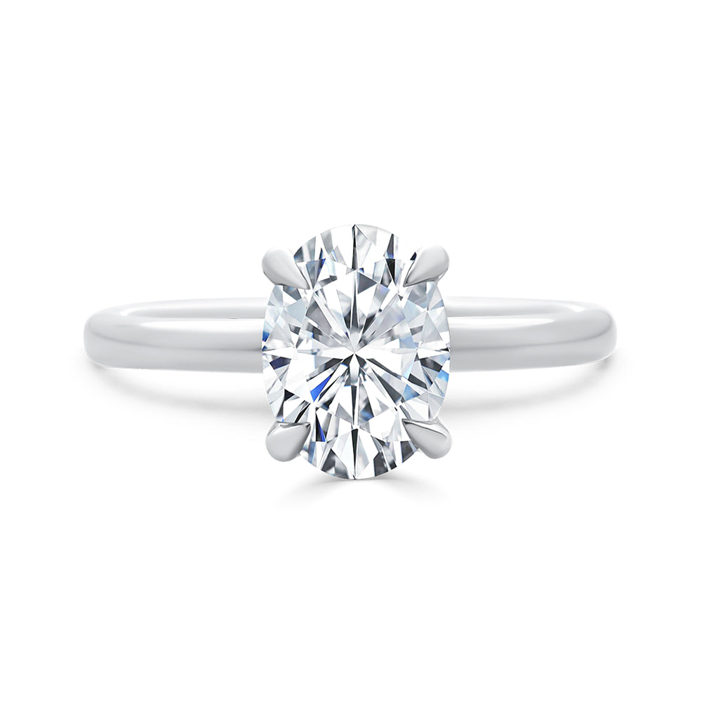 1.00CT Lab Grown Oval Solitaire Ring