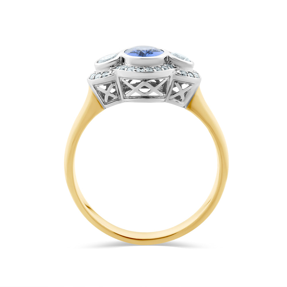 Sapphire & Diamond Ring