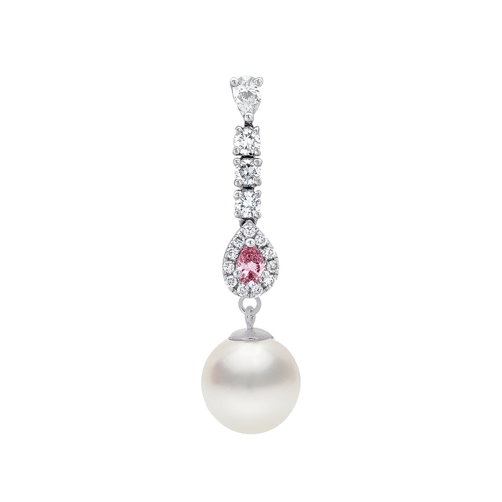 Pink Kimberley Pink Australian Argyle Diamond And South Seas Pearl Pendant