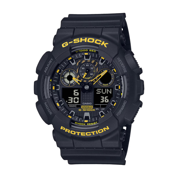 G-Shock Duo Chrono Caution Yellow Watch - GA100CY-1A