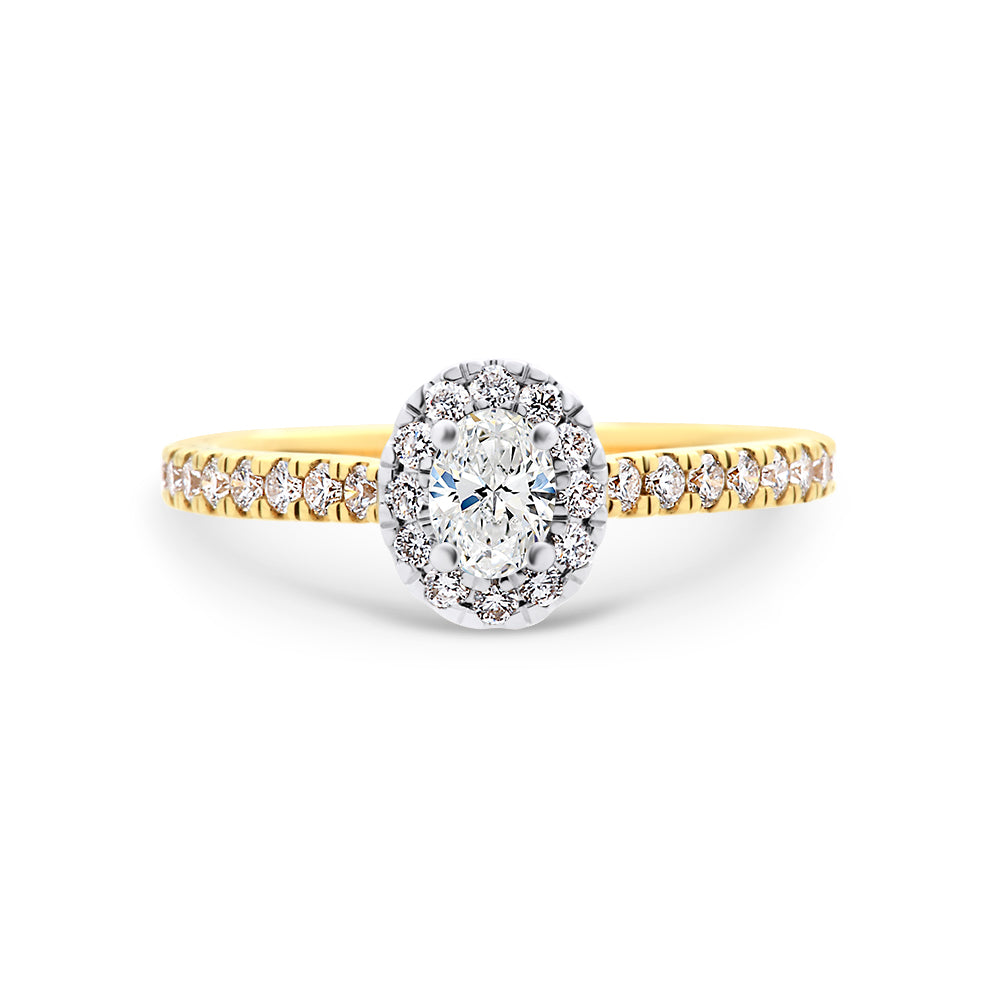 Oval Halo Diamond Ring