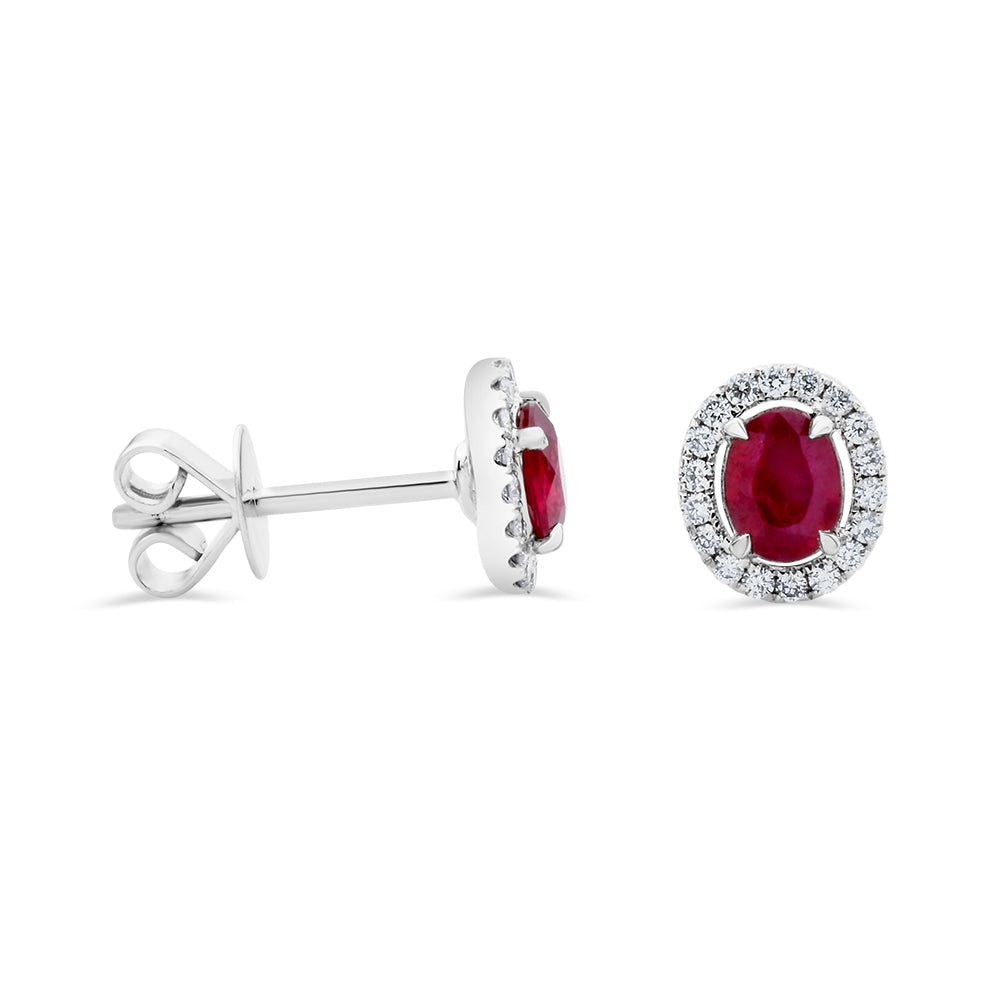 Ruby & Diamond Earrings