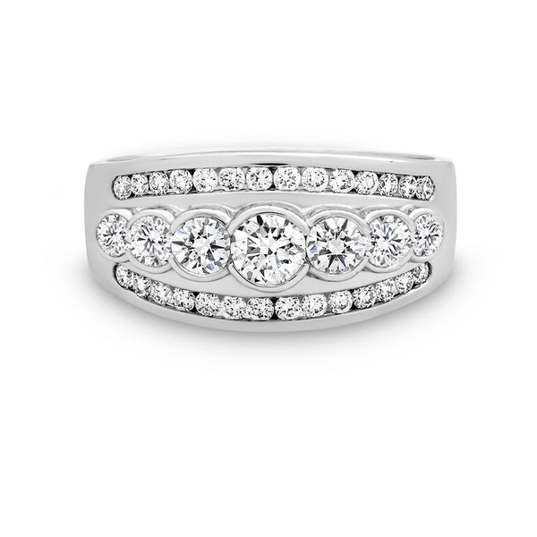 Bezel & Channel Set Diamond Ring