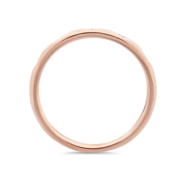 Rose Gold Flush Set Ring