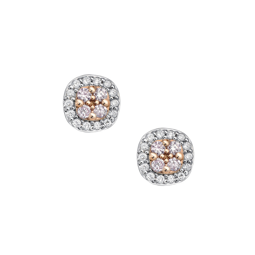 Pink Kimberley 'Mon Cherie'  Blush Pink Australian Argyle Diamond Earrings