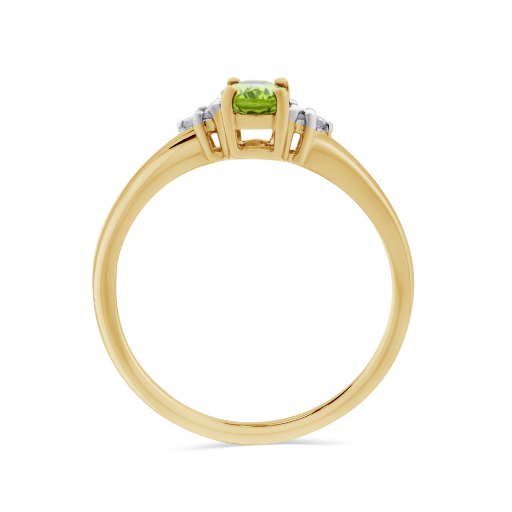 Peridot & Diamond Ring