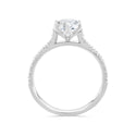 Round Brilliant Cut Lab Grown Diamond Ring With Shoulder Diamonds 1.25ct TDW