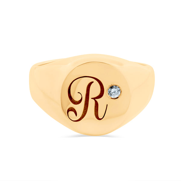 Personalised Initial Signet Ring