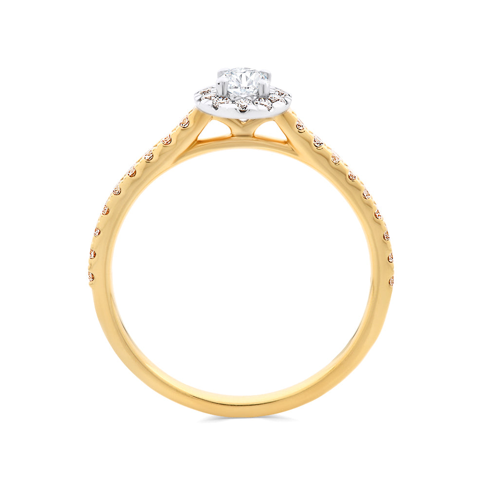 Oval Halo Diamond Ring