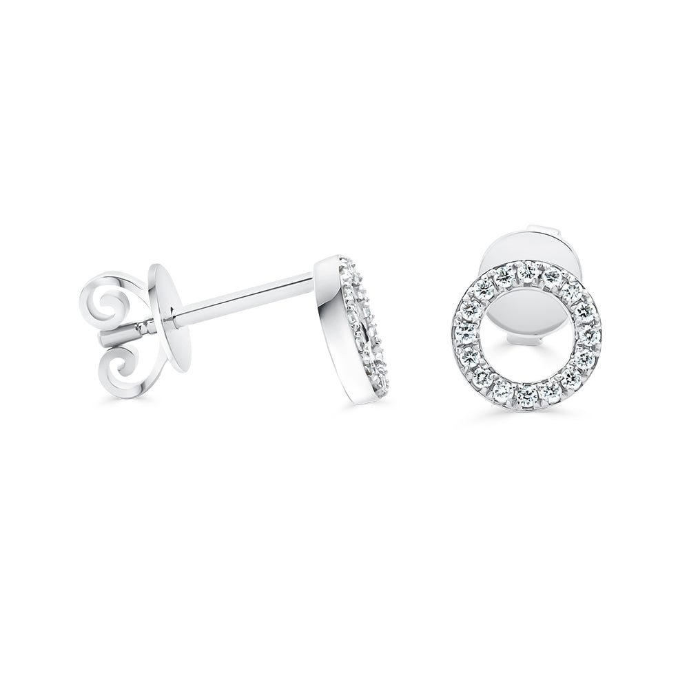 Circle Diamond Earrings