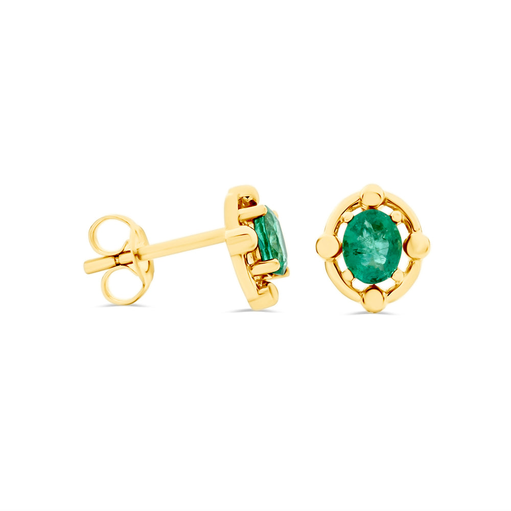 Emerald Stud Earrings