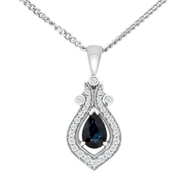 Sapphire & Diamond Pendant