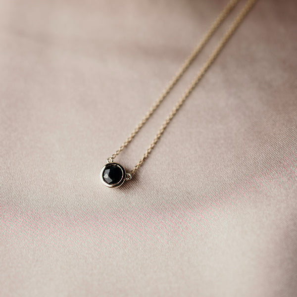 Bezel Set Sapphire Necklace