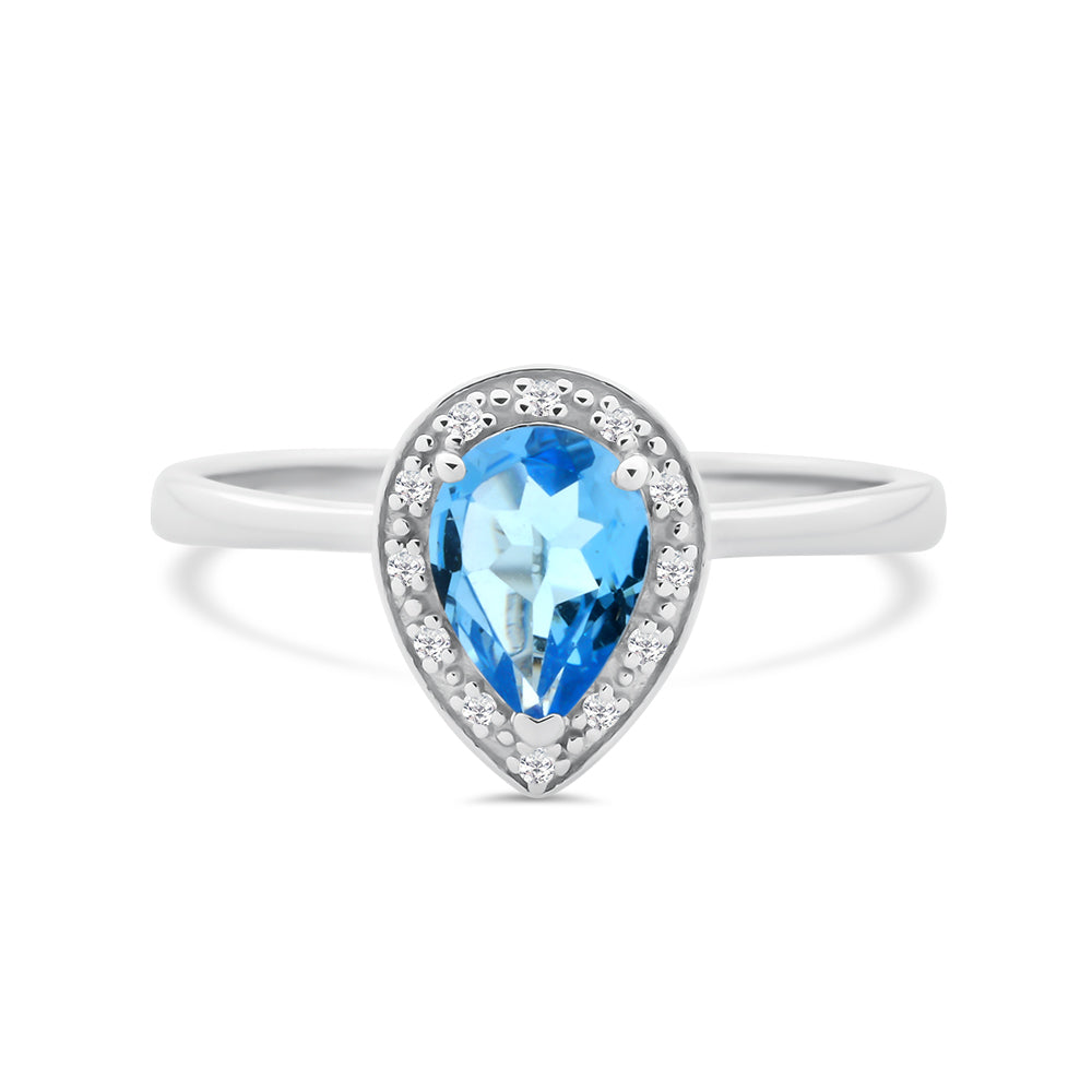 Topaz & Diamond Ring