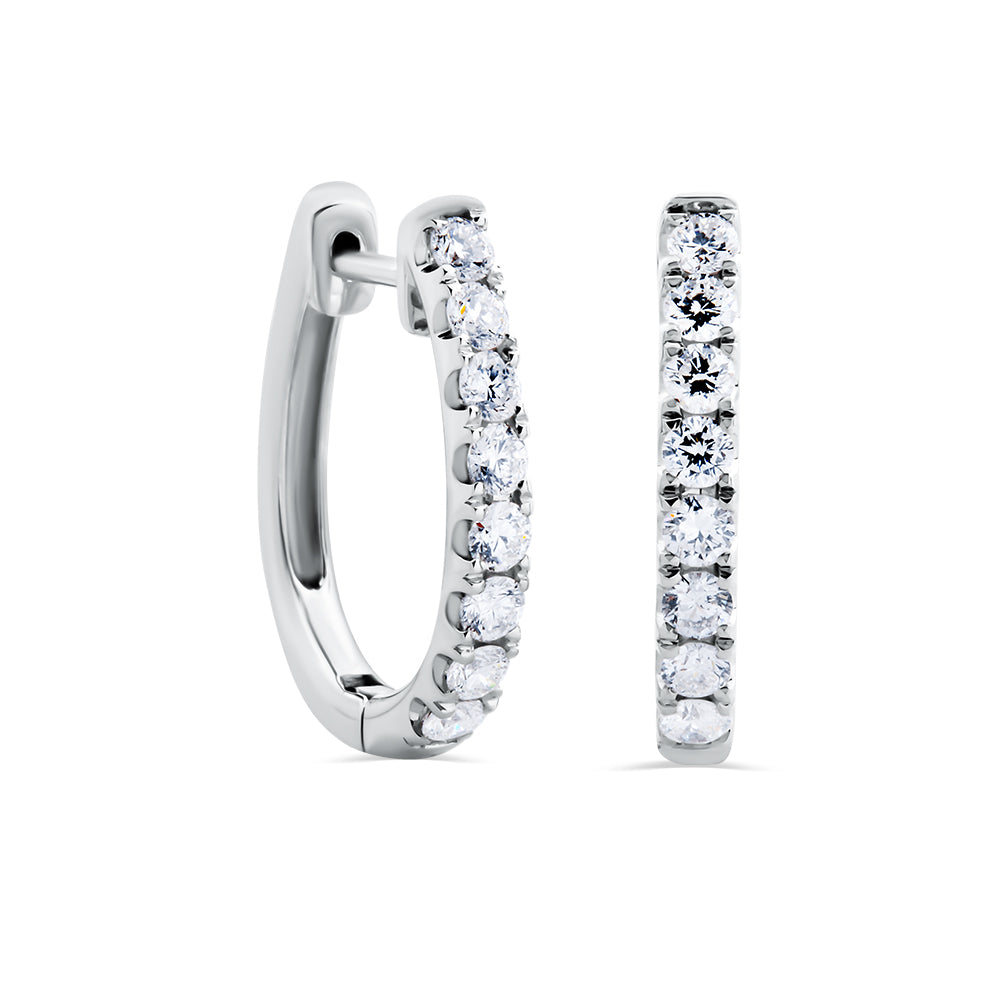 LEXI- Diamond Huggie Earrings