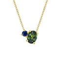 Sapphire Dreams 'Toi Et Moi' Australian Sapphire Pendant Necklace