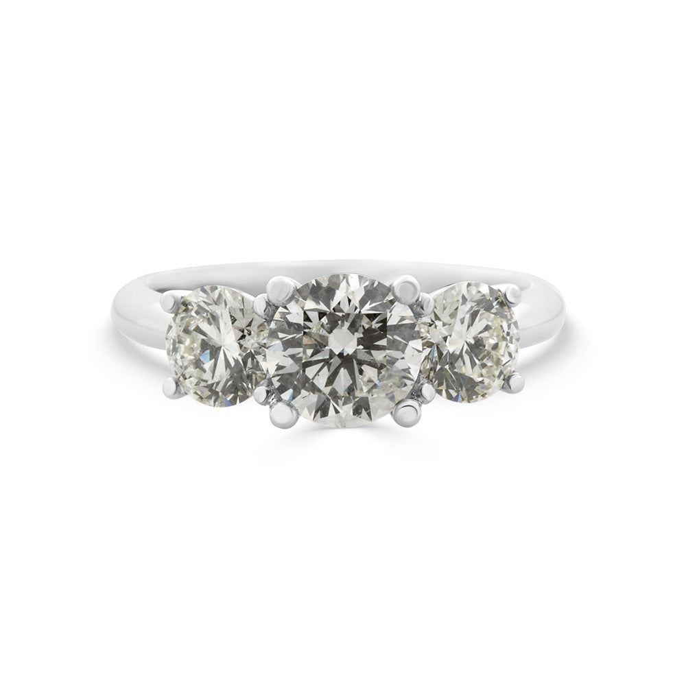 LEAH- Round Trilogy Diamond Ring