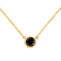 Bezel Set Sapphire Necklace