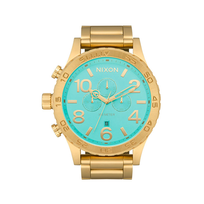 Nixon 51-30 Gold & Turquoise Watch - A1389-5345-00 – Watsons Jewellers