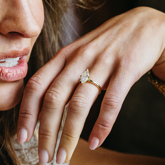 Lab Grown Marquise Diamond Solitaire