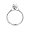 Radiant Cut Halo Diamond Ring 0.65ct TDW