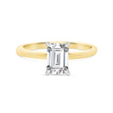 Emerald Cut Solitaire Diamond Ring