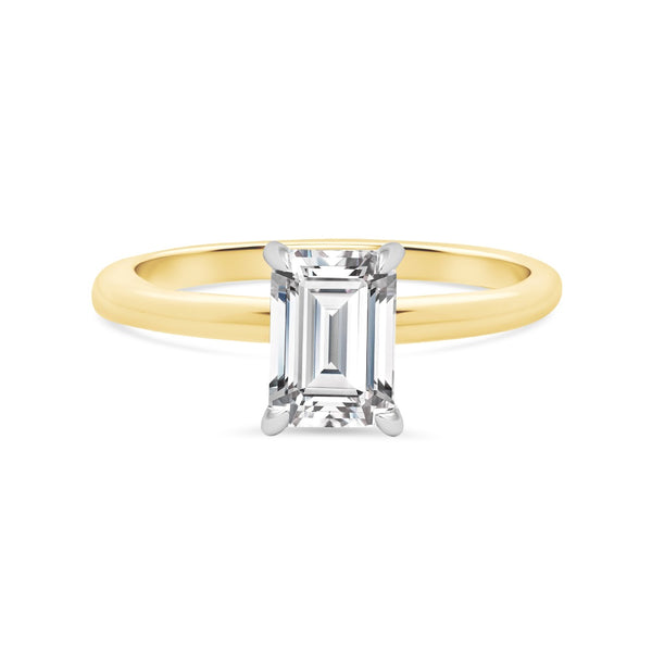 Emerald Cut Solitaire Diamond Ring