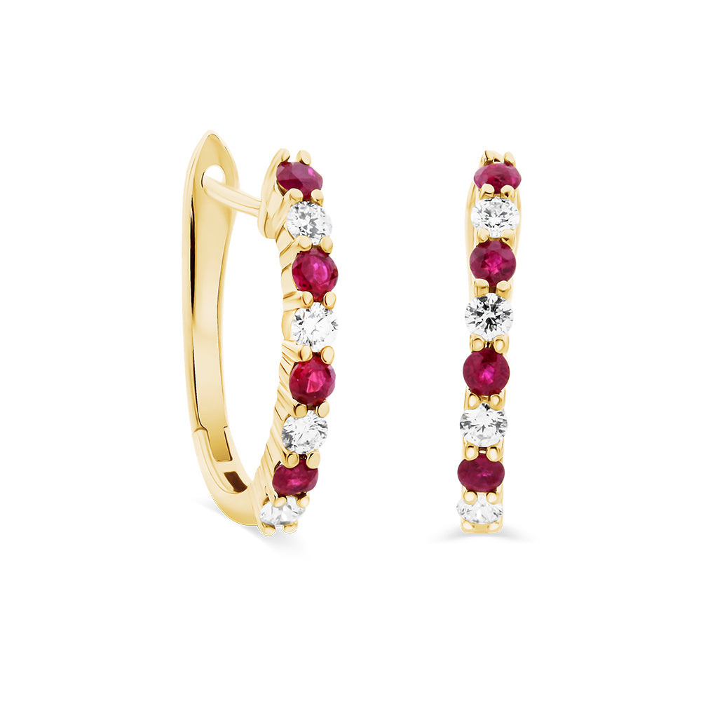 Ruby & Diamond Earrings