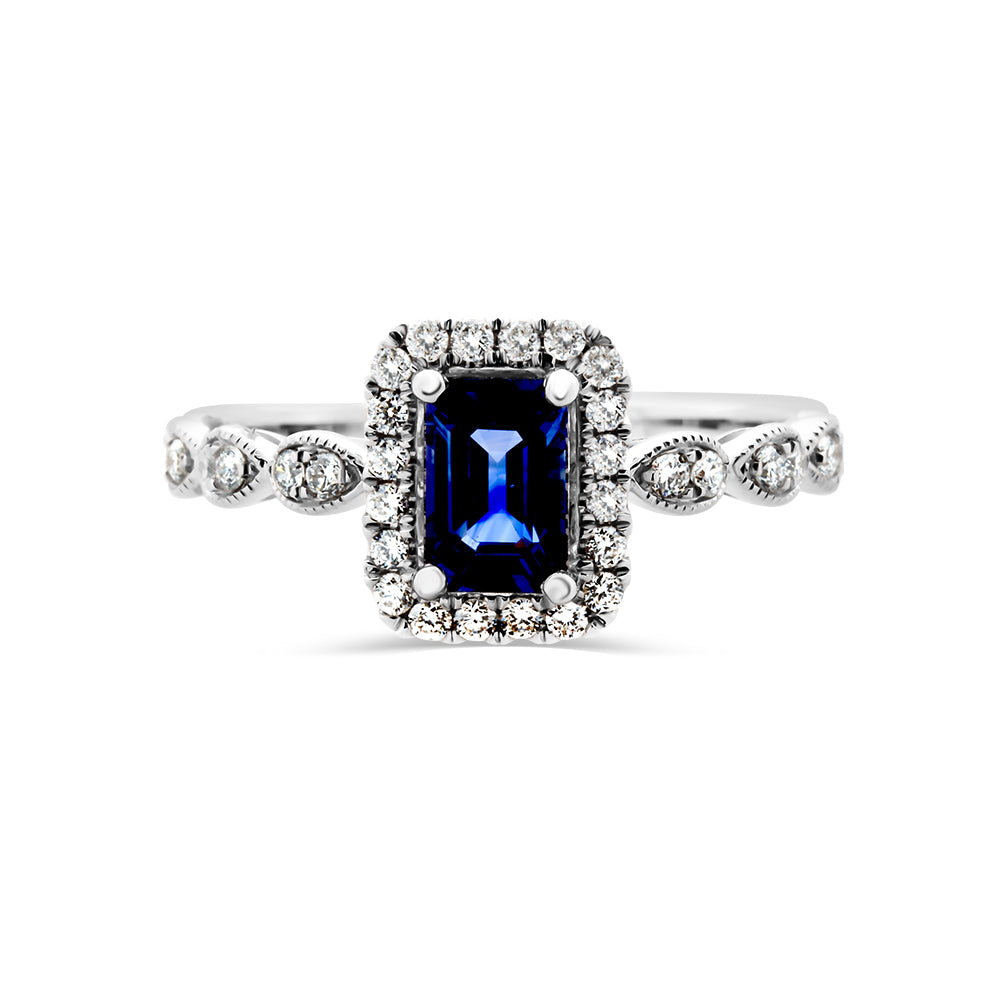 Ceylon Sapphire & Diamond Ring